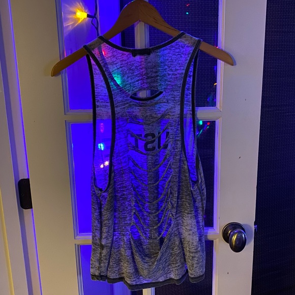 Popular Basics tank HUSTLE gray burnout - Picture 7 of 7